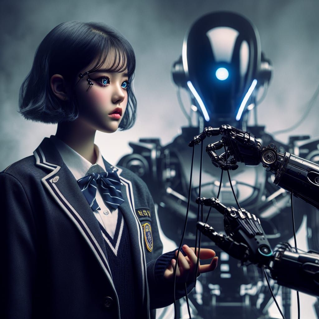 Teen Rebellion vs. Technology in Hyperrealistic Standoff