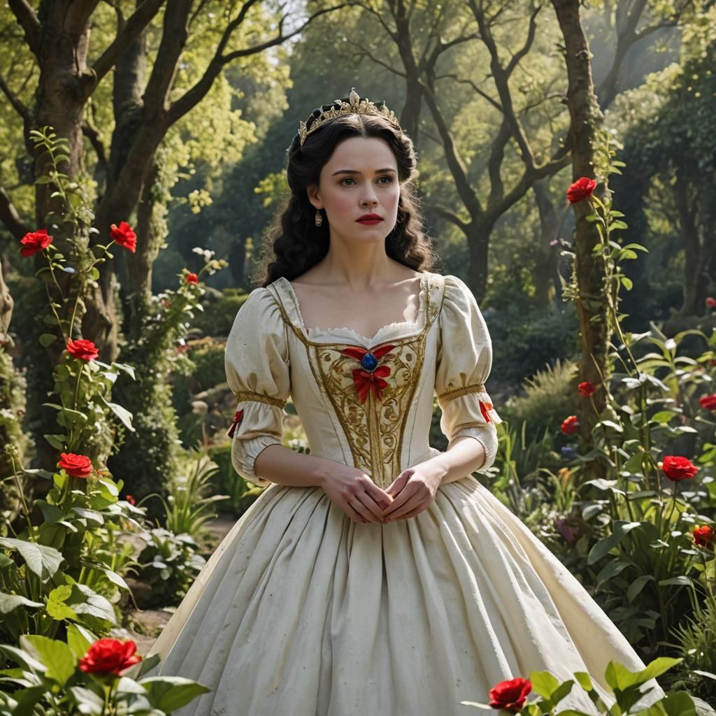 Leonie Cassel as Snow White in Garden