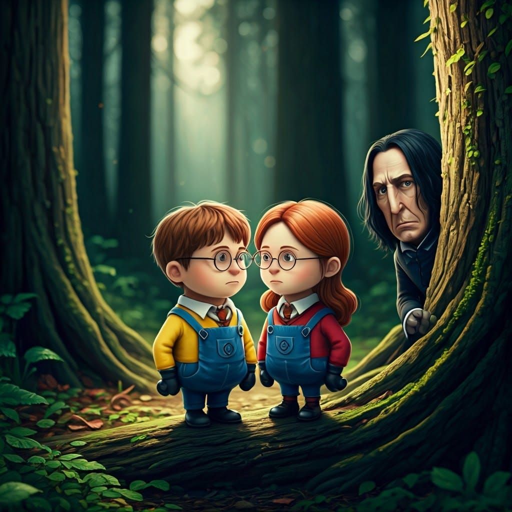 Miniion James and Lily Potter in Romantic Scene