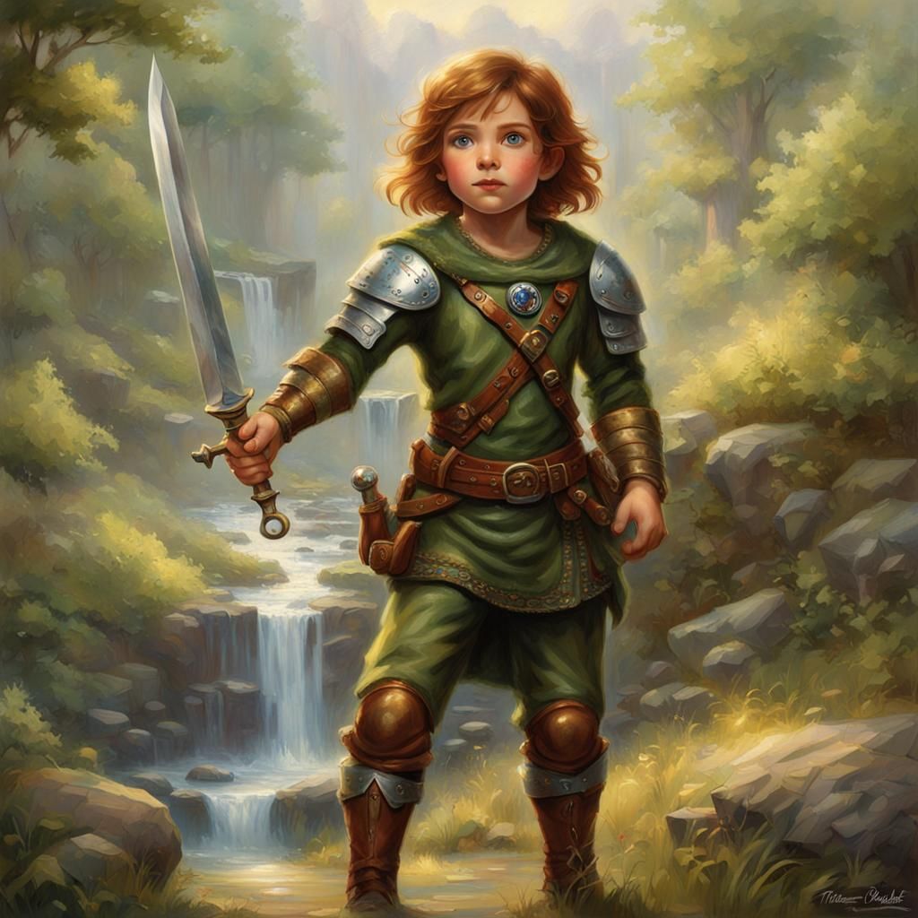 Halfling Rogue Spy in Ethereal Fantasy Style