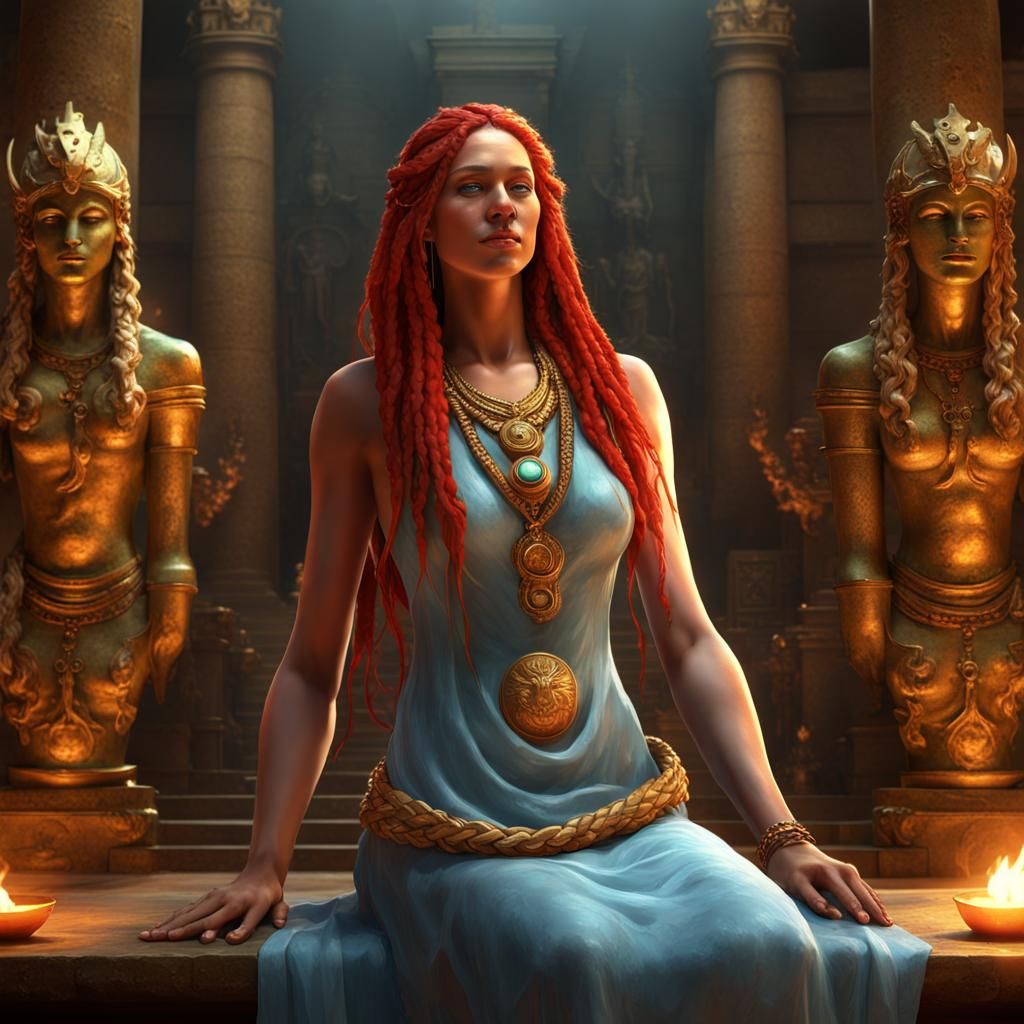 Sandstone Ritual: Dark Fantasy Concept Art