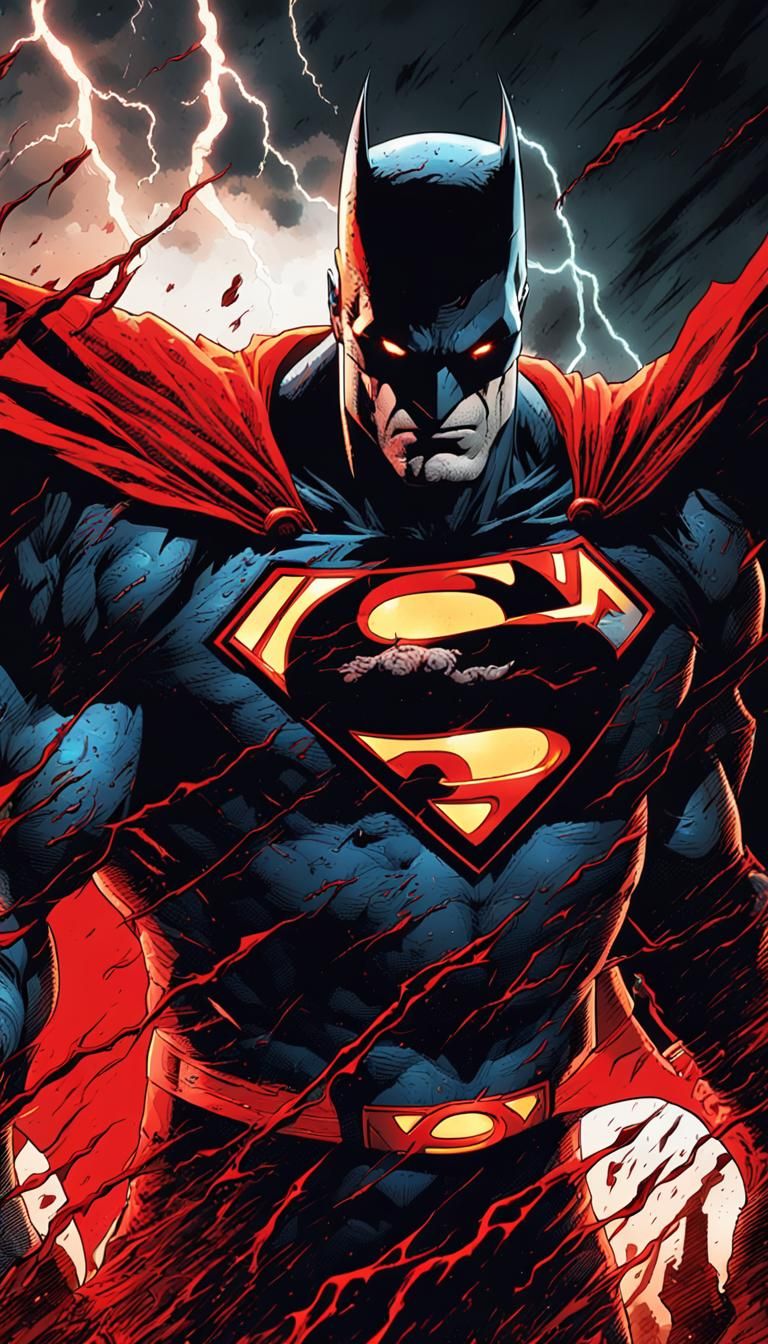 Horror Superhero Fusion in Comic Book Style