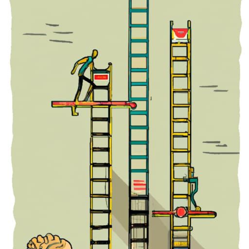 Machine Learning Skills Ladder in Comic Book Style