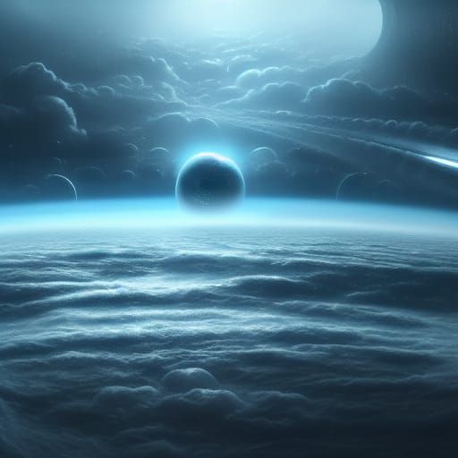 Epic Ocean of Space and Music: Digital Matte Painting