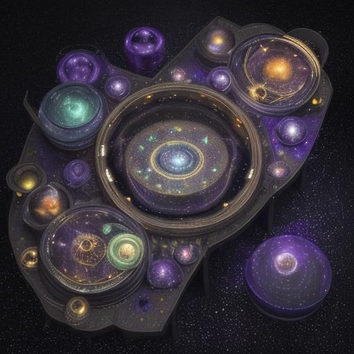 Galactic Abstract View in Van Gogh Style