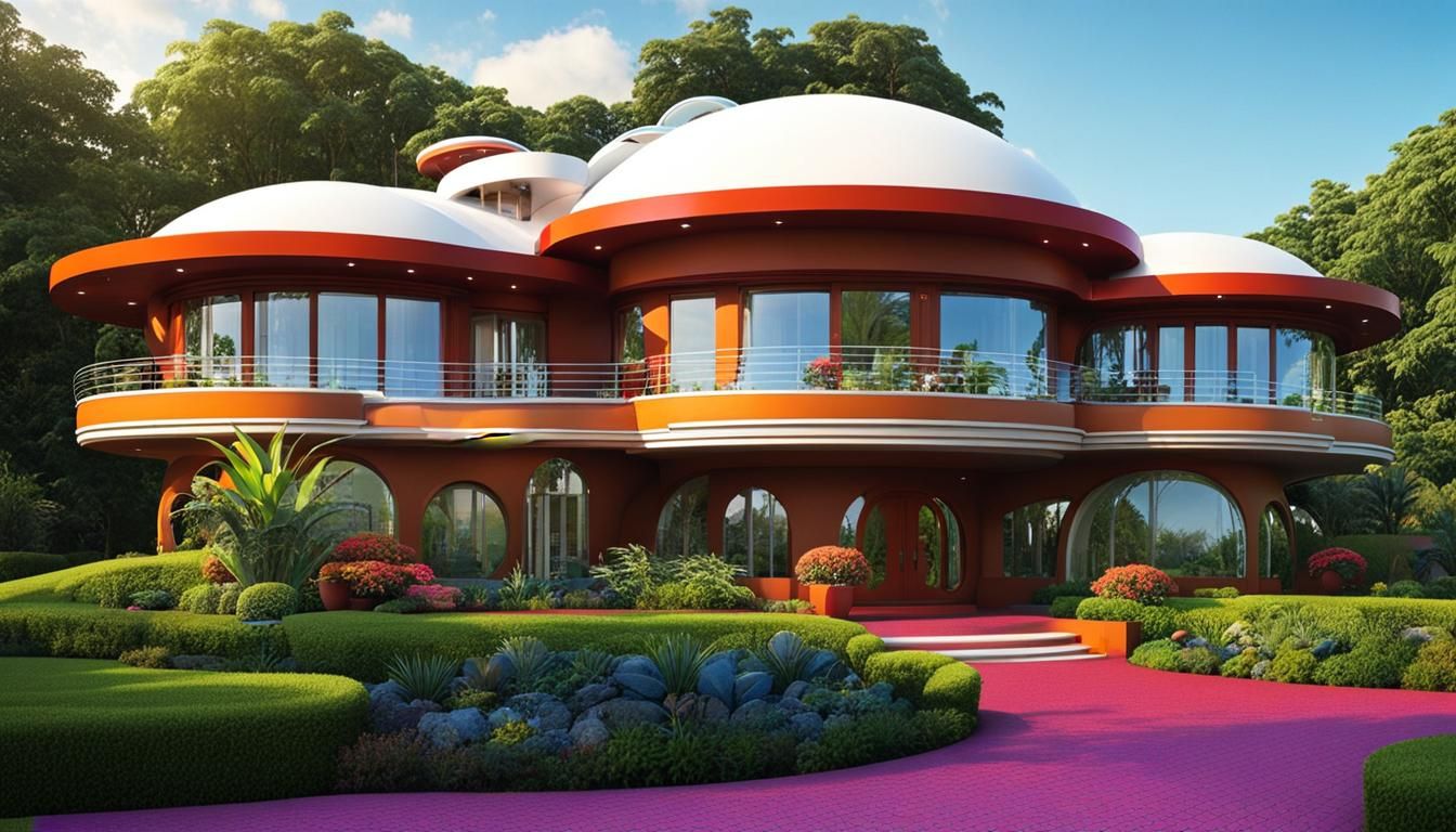 Art Deco Dome House in Lush Countryside