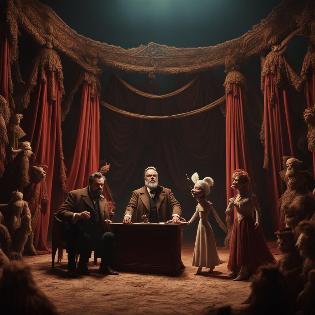 Orson Welles' Salacious Puppet Show: Detailed Matte Painting