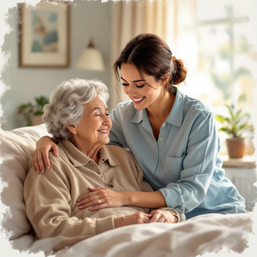 Compassionate Caregiver Helping Elderly in Roswell, GA