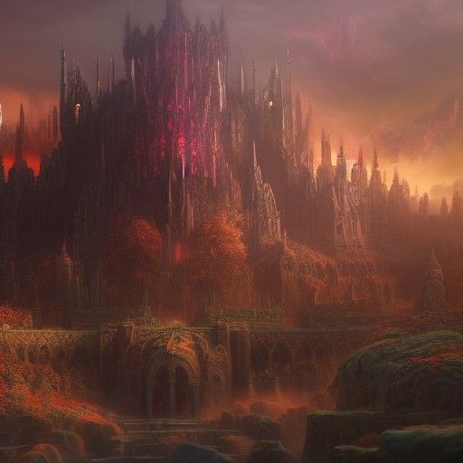 Resilient Figure in Detailed Fantasy Matte Painting