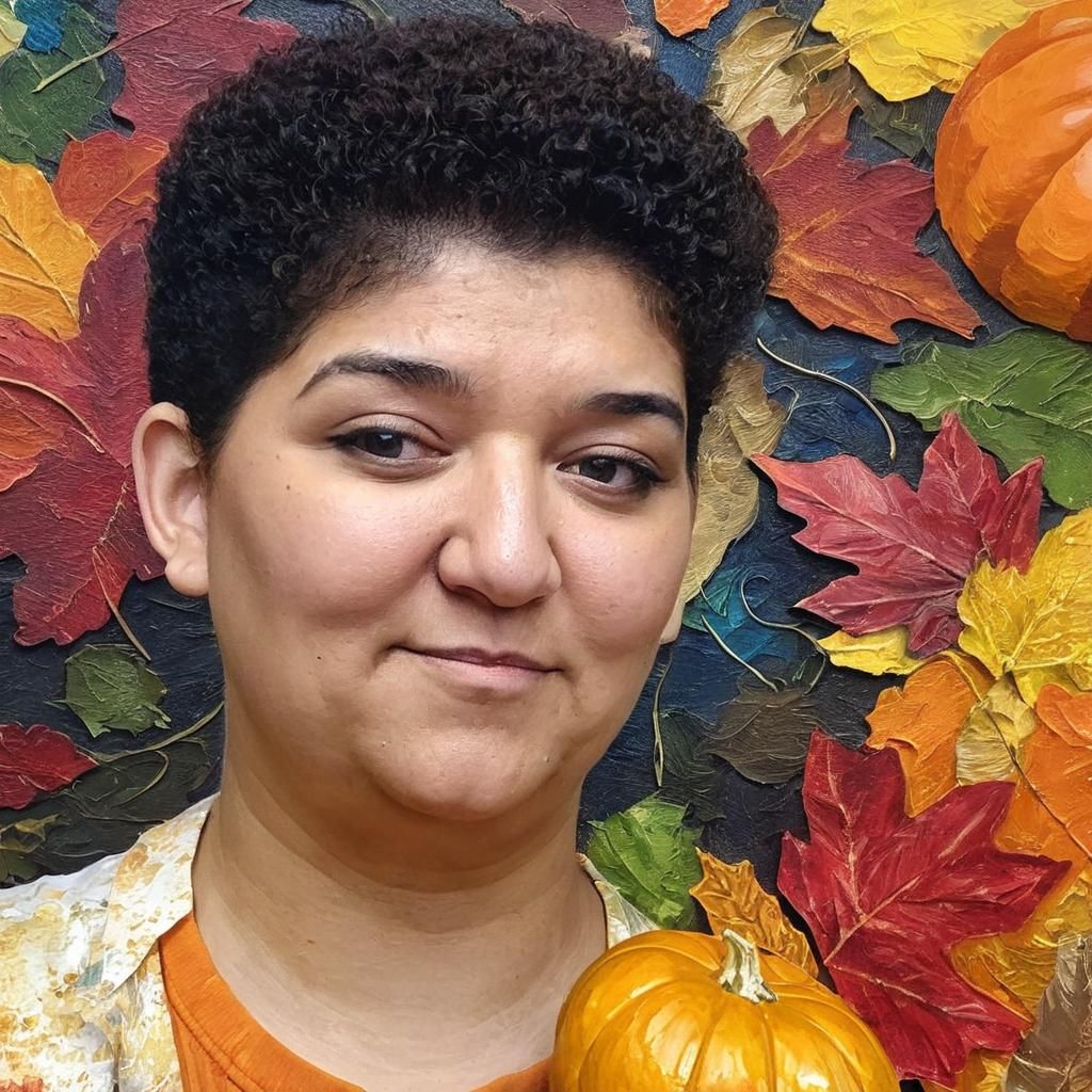 Thanksgiving Preparations: A Vibrant Impasto Oil Painting