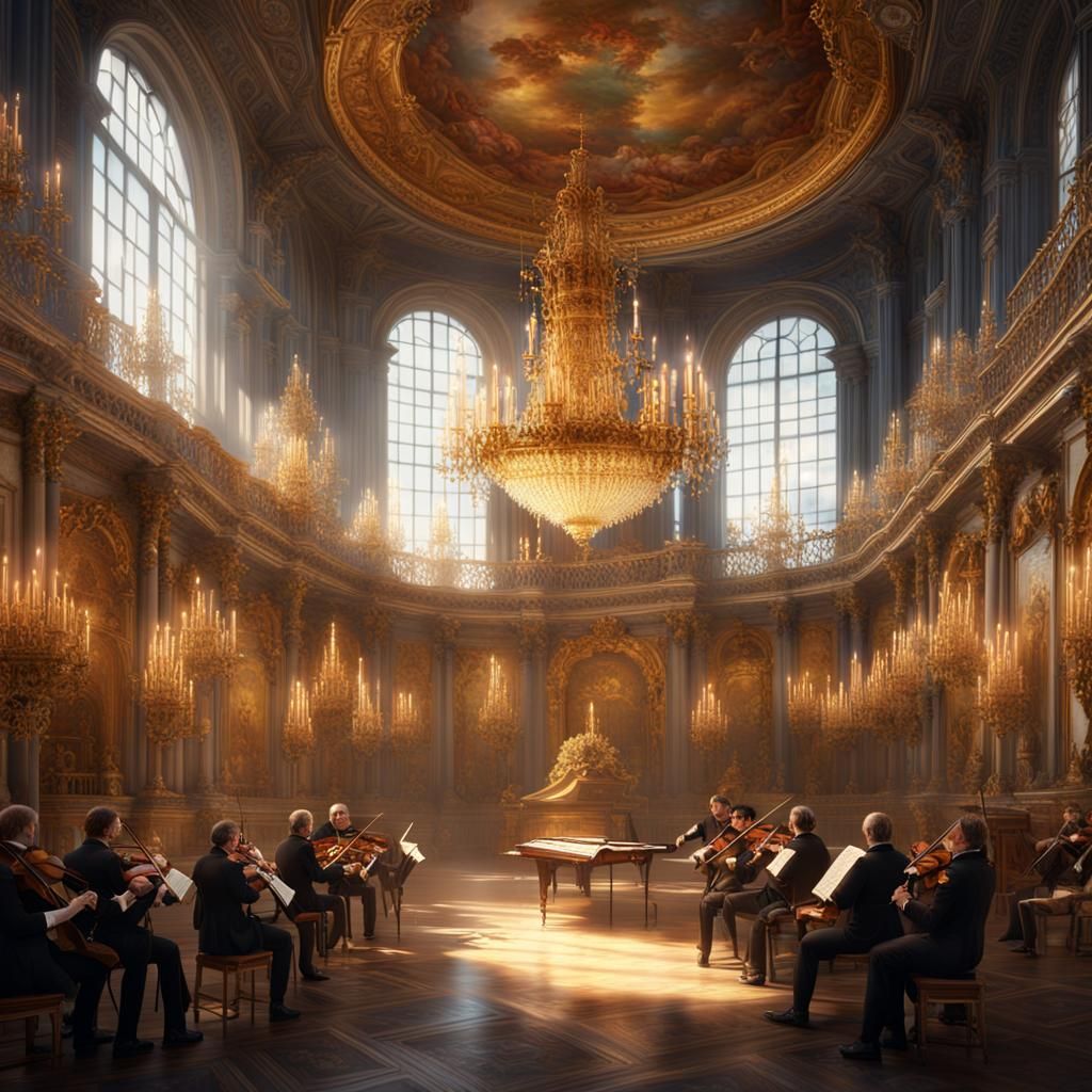 Versailles: Baroque Orchestra in Soft Light
