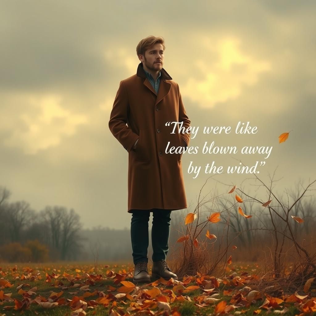 A melancholy scene of a man