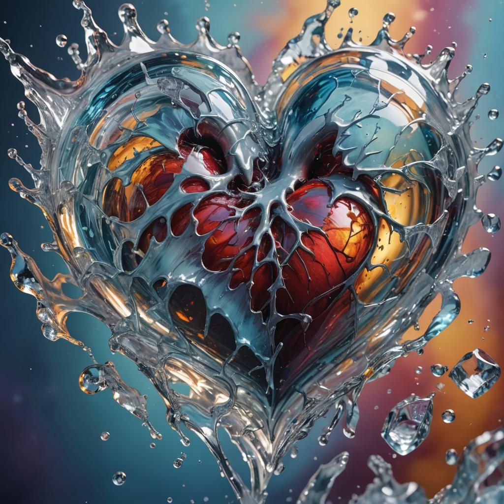Hyperrealistic Heart Cold As Ice Concept Art