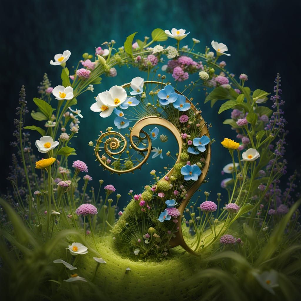 Fibonacci Spiral Art: Nature's Musical Melody