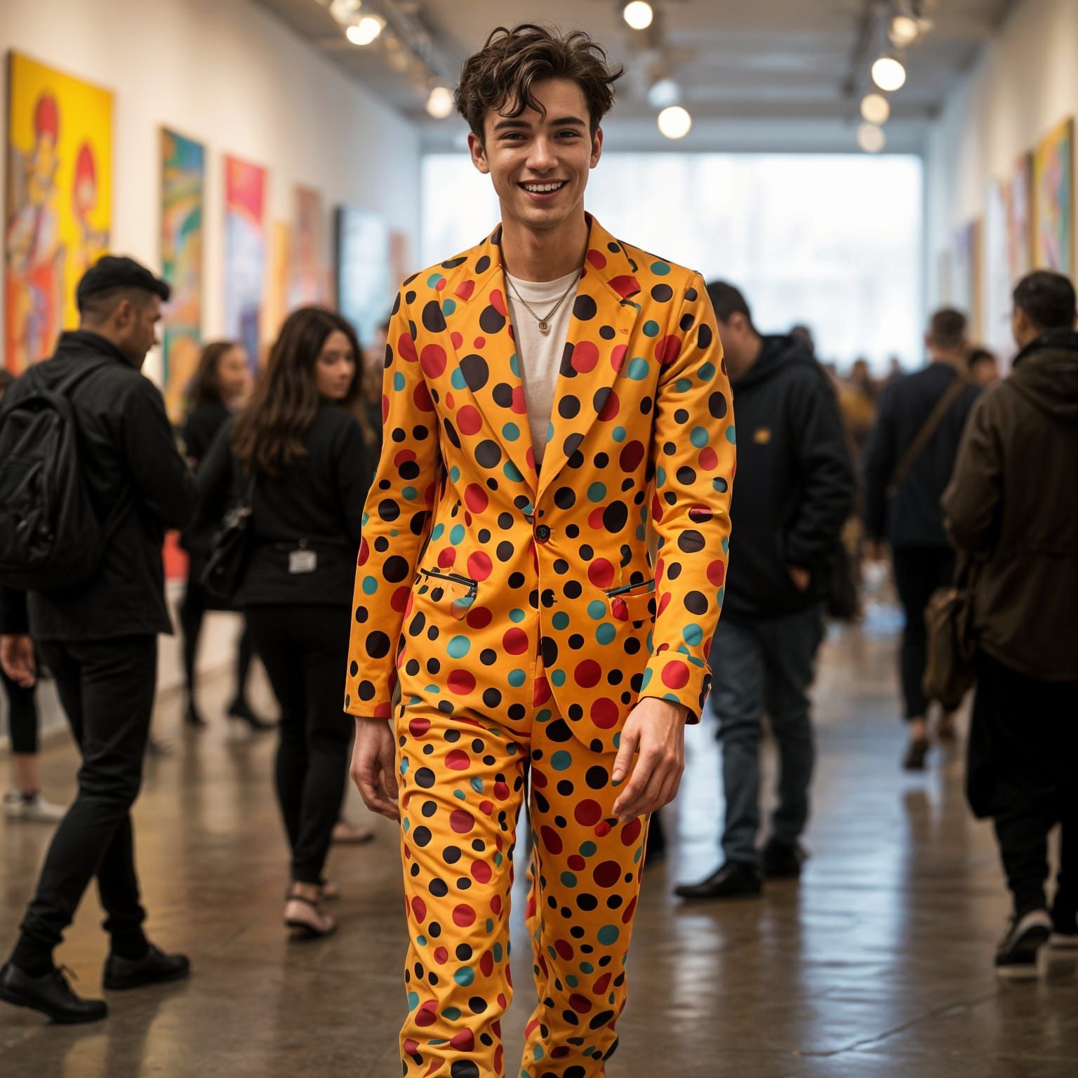 Polka Dot Jumpsuit in Pop Art Gallery