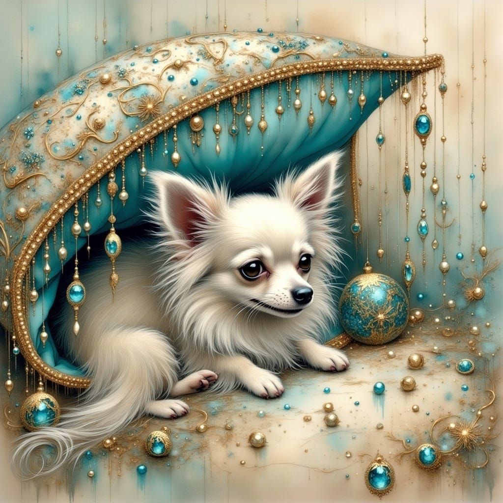 Charming Chihuahua Discovers Hidden Treasure in Vintage Eleg...