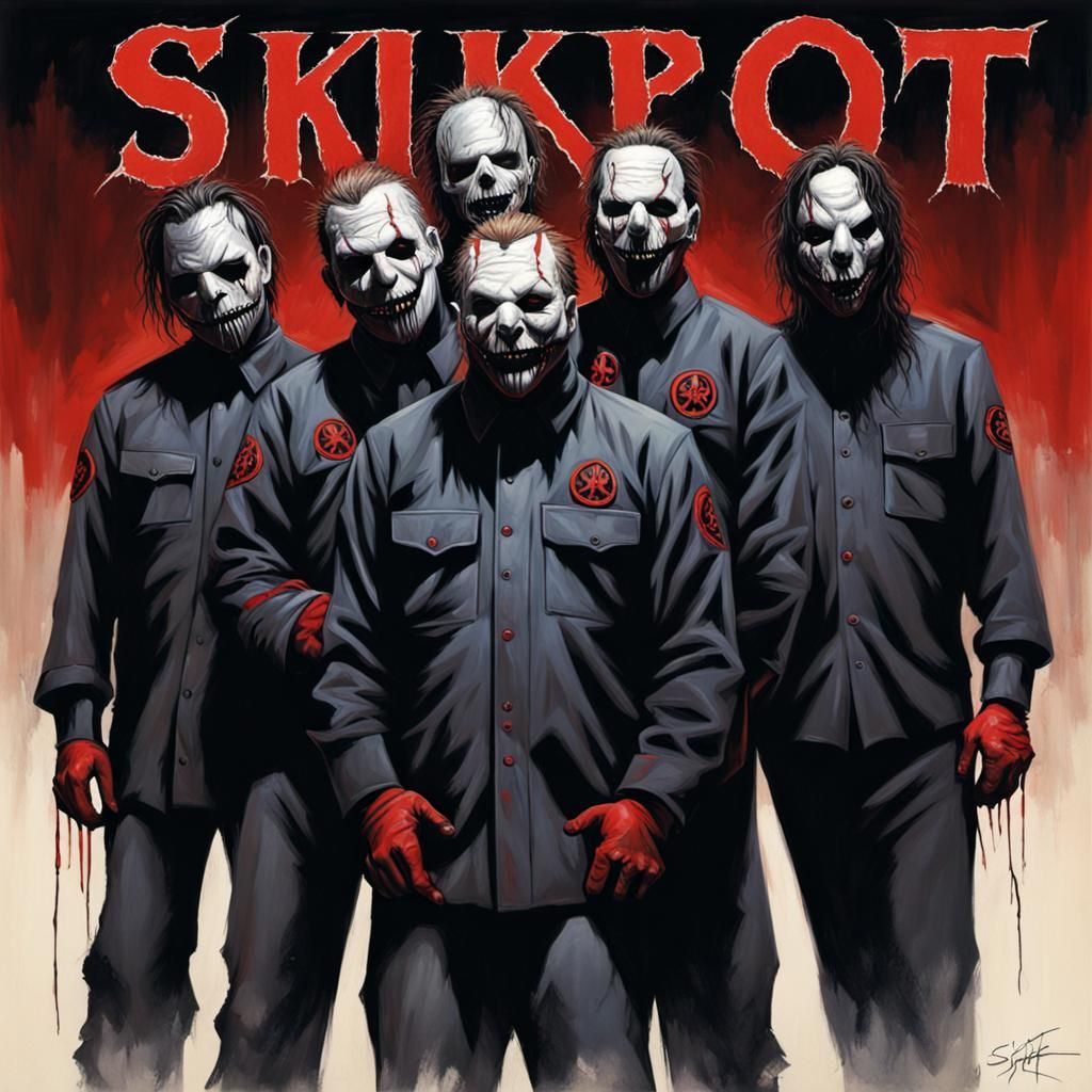 Sinister Slipknot Portrait as Digital Art