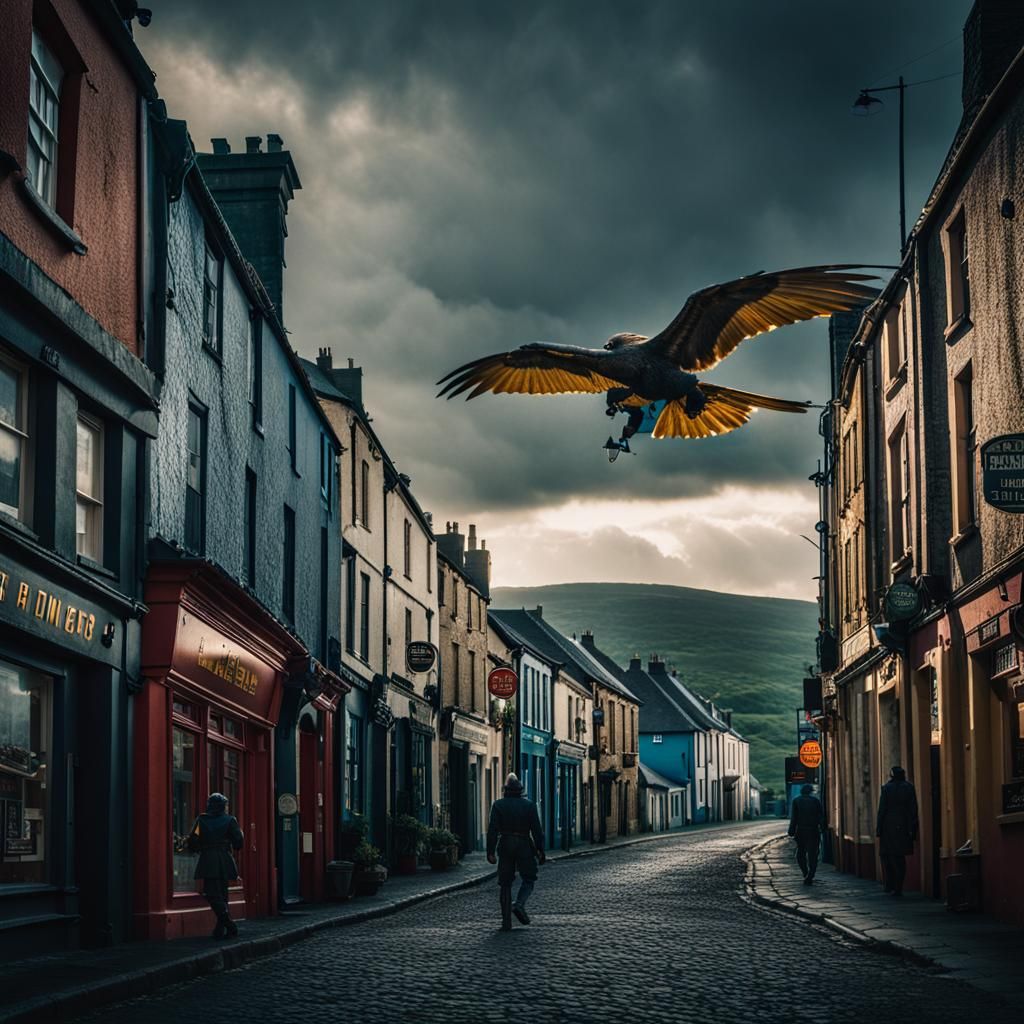 Invincible Defends a Town in Ireland: Cinematic Film Still