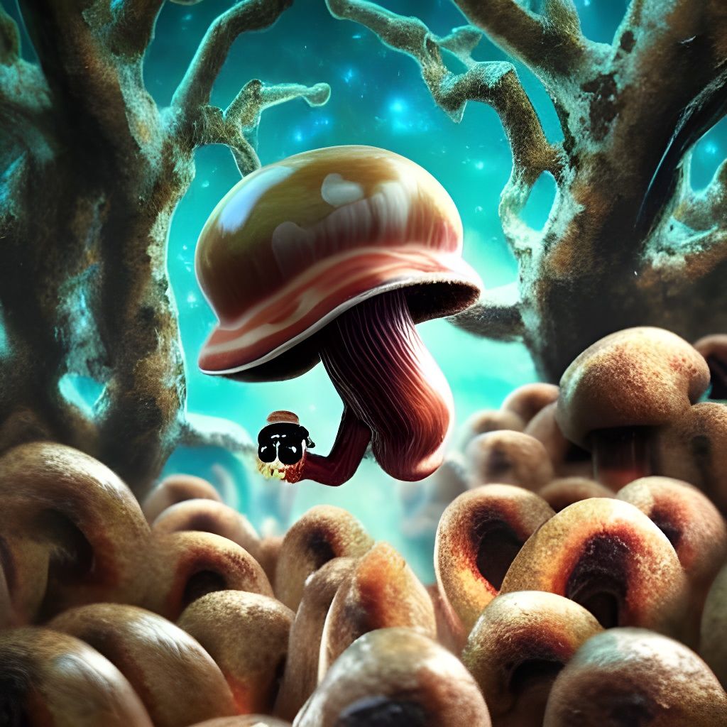 Paradoxical Hybrid Creature in Impasto Style