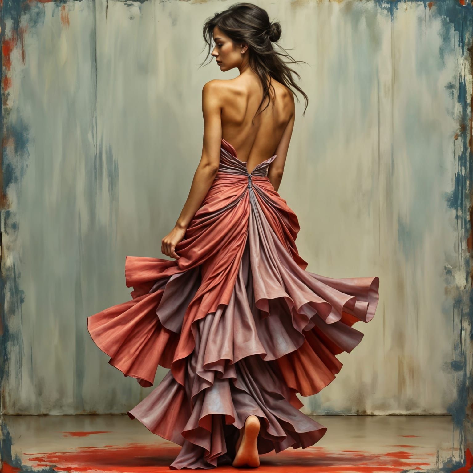 Ethereal Beauty in Hyperrealistic Oil Painting