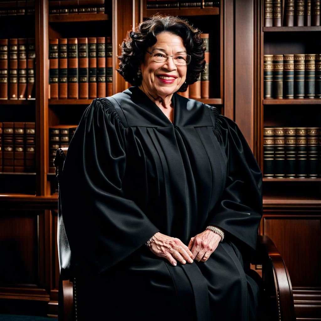 Sonia Sotomayor Portrait in Supreme Court Robe