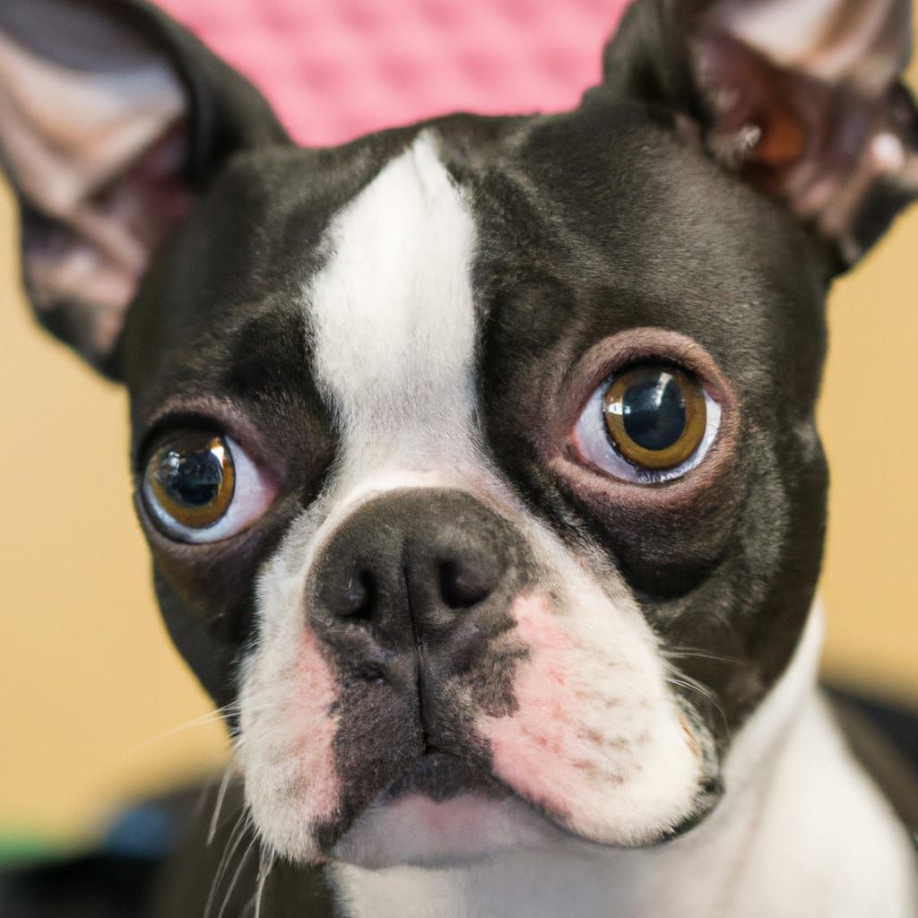 Cute Boston Terrier Portrait