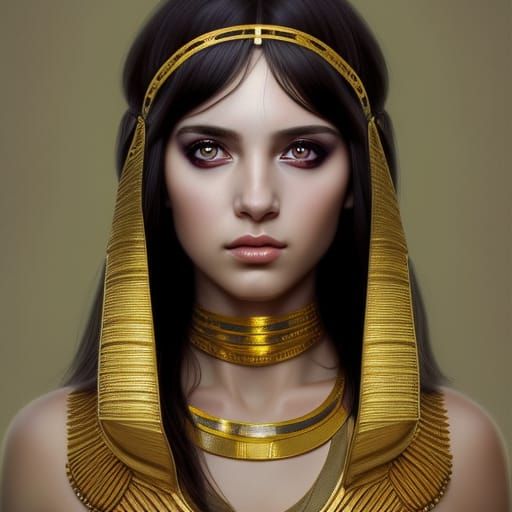 Young Cleopatra Portrait in Hyper-Realistic Detail