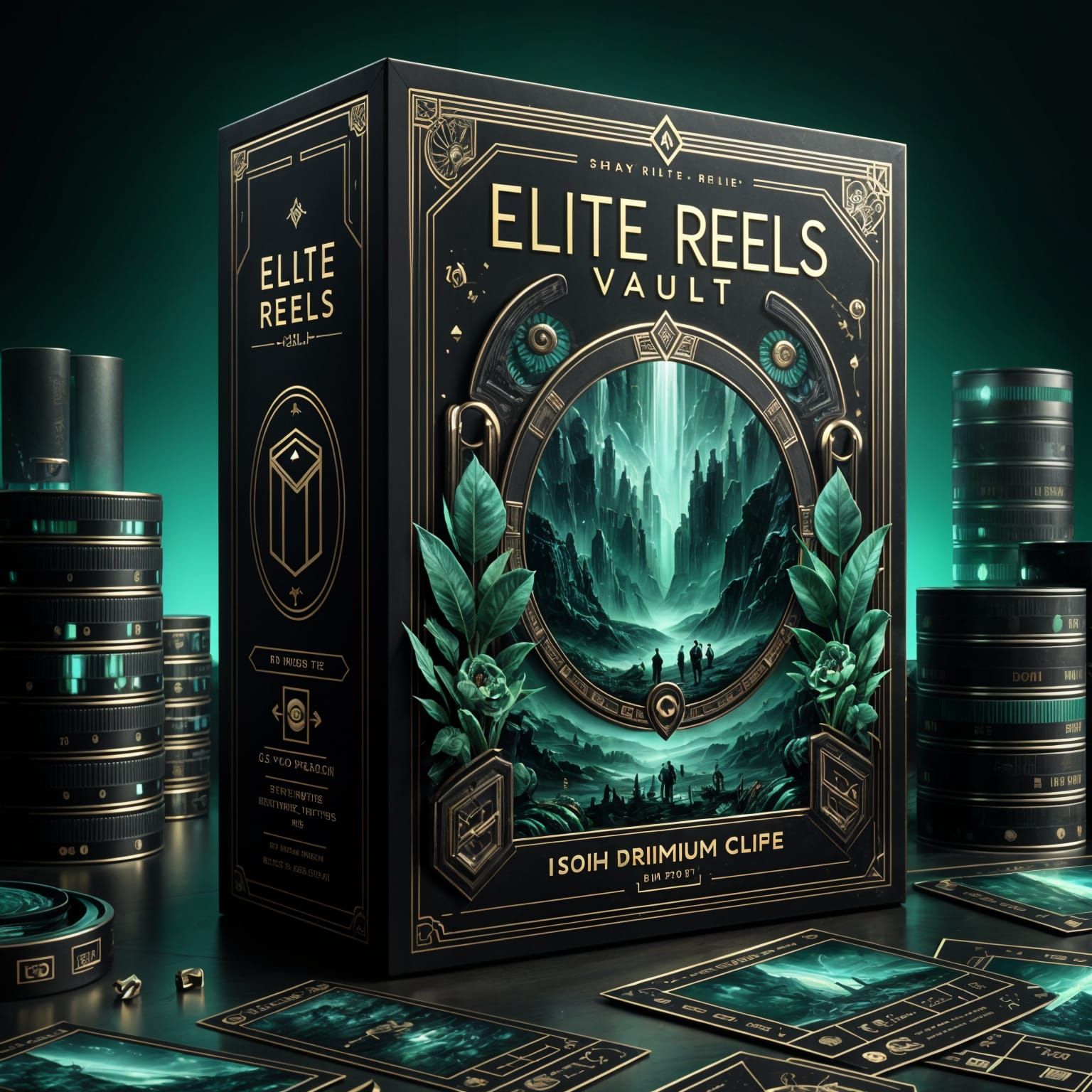 Luxury Digital Box in Matte Black and Emerald Green