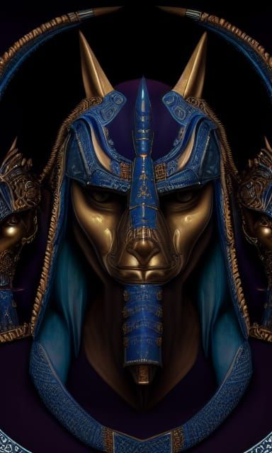 Anubis Armour: Hyperrealistic Jackal Disciple Portrait