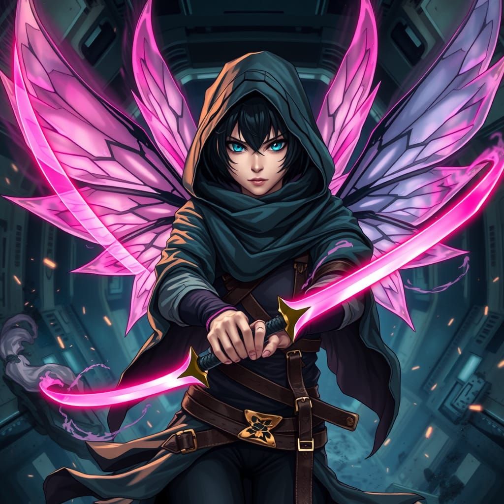 **"Mystischer Fee-Kriegerin: Eine Figur zwischen Sci-Fi und Fantasy"**