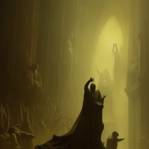 Servants of Need: A Gothic Horror Scene