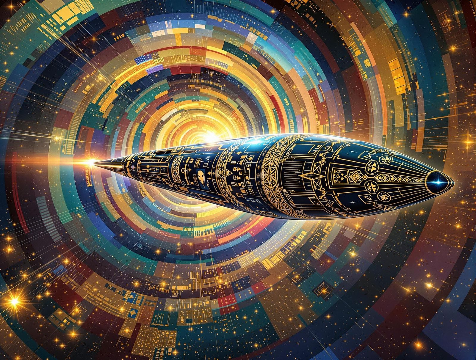 Gustav Klimt-Inspired Science Fiction Masterpiece: InterStel...