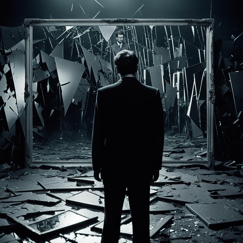 Shattered Reflections: A Film Noir Portrait