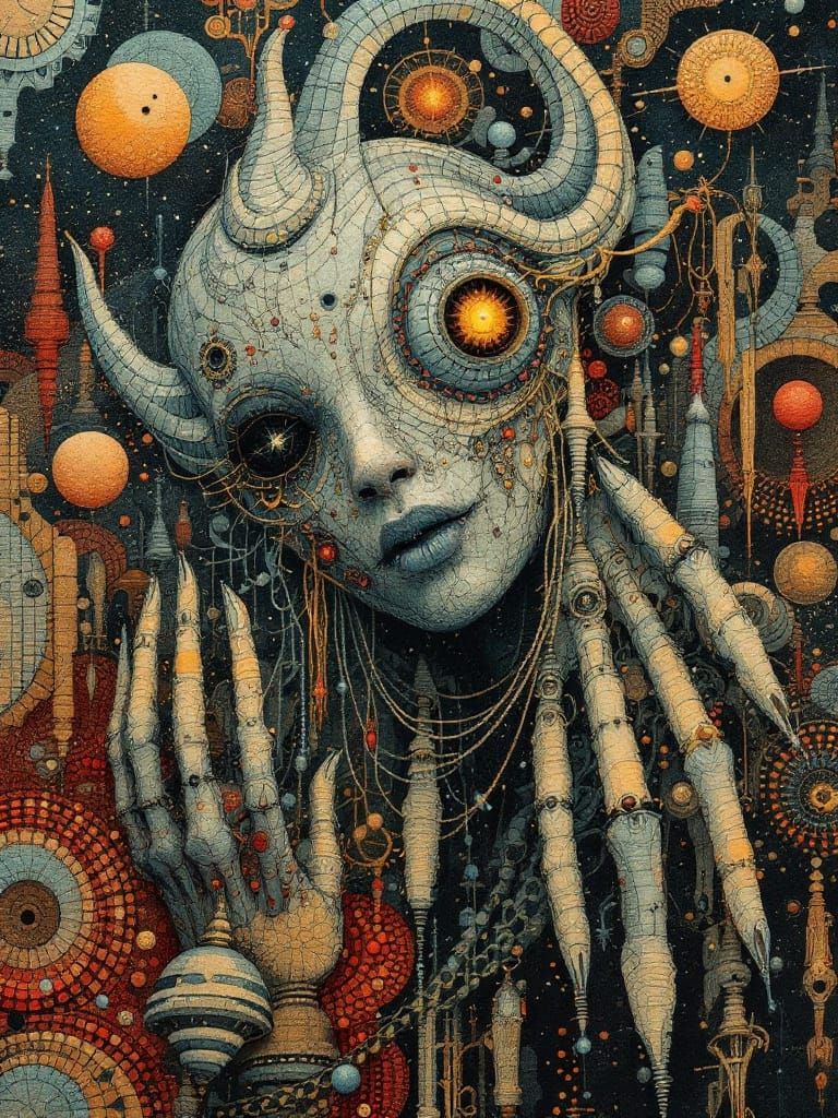 Jacquard Weave Ushabti Golem Inuk Otherworldly Environment