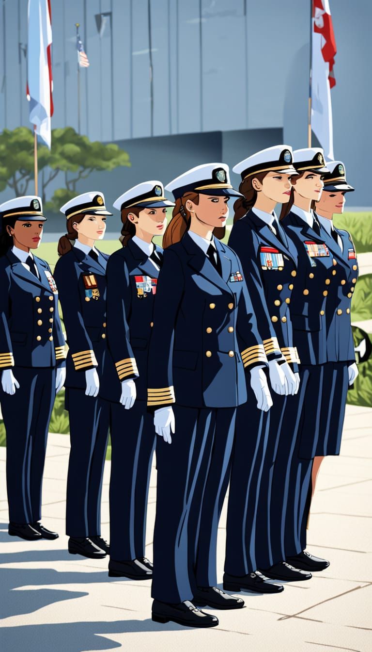 Female Navy Officers Honored on Veterans Day
