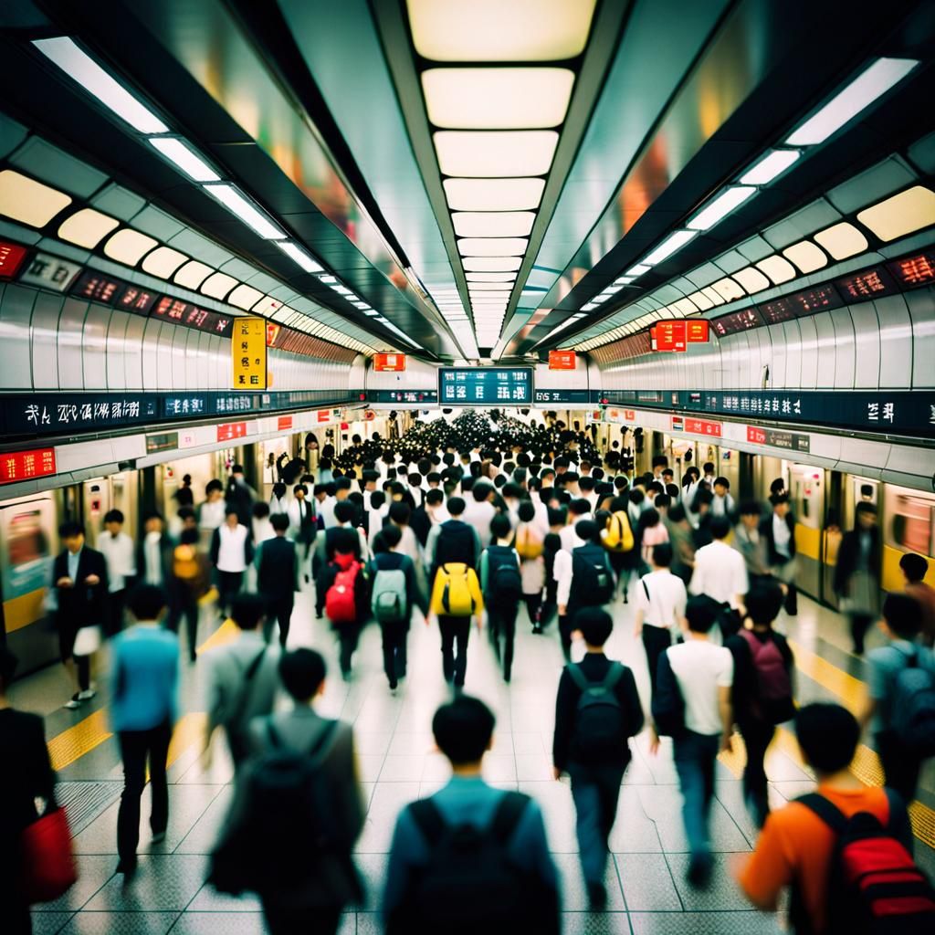 Hong Kong Central Metro Station, Cinematic Film Still