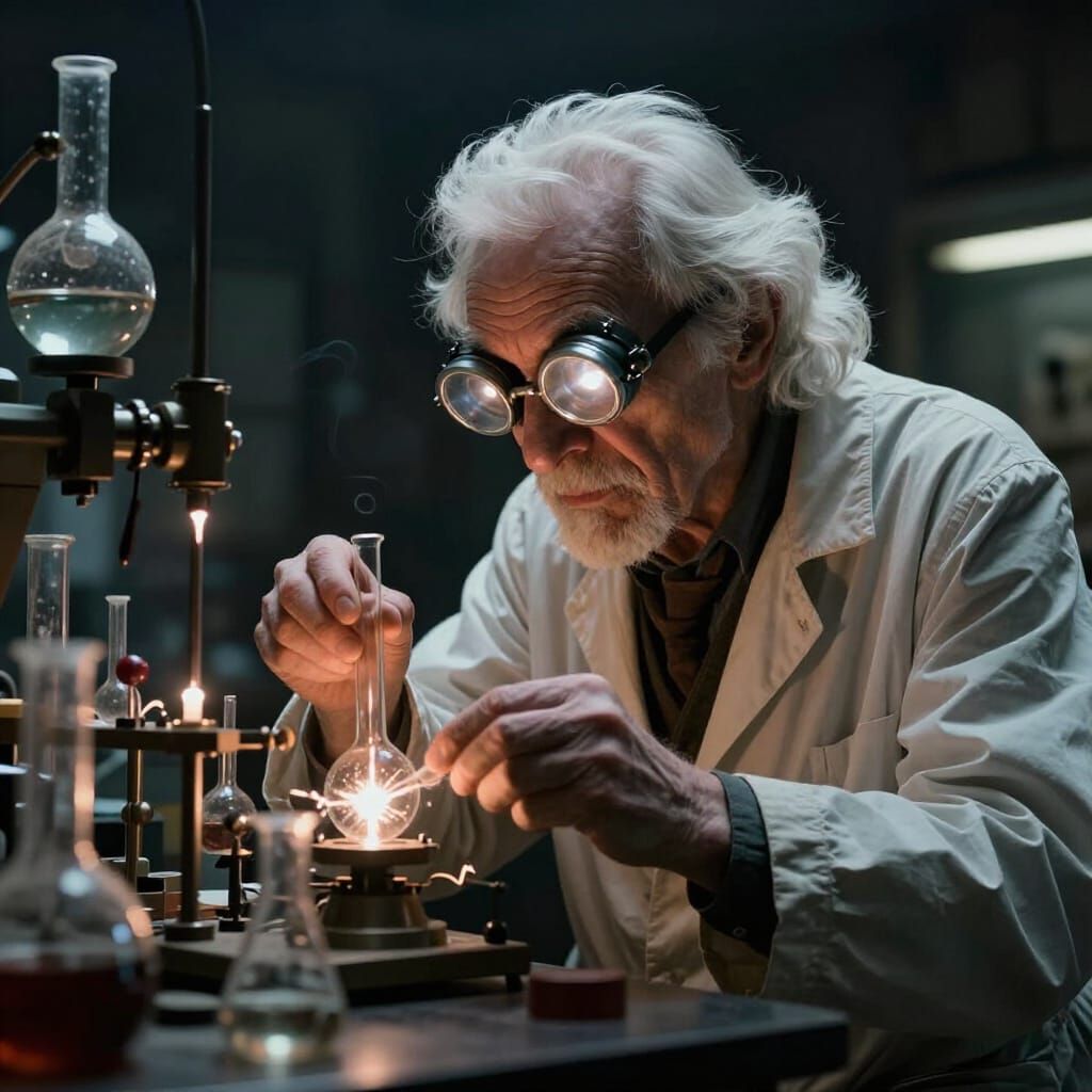 Eccentric Scientist's Chaotic Lab Experiment