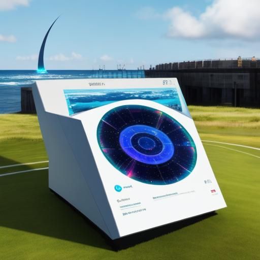 Holographic Portal Over Atlantic Ocean