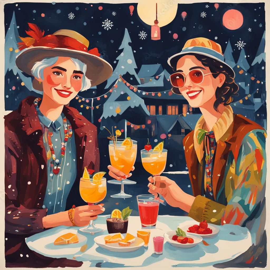 Vintage Winter Game Night for Young People