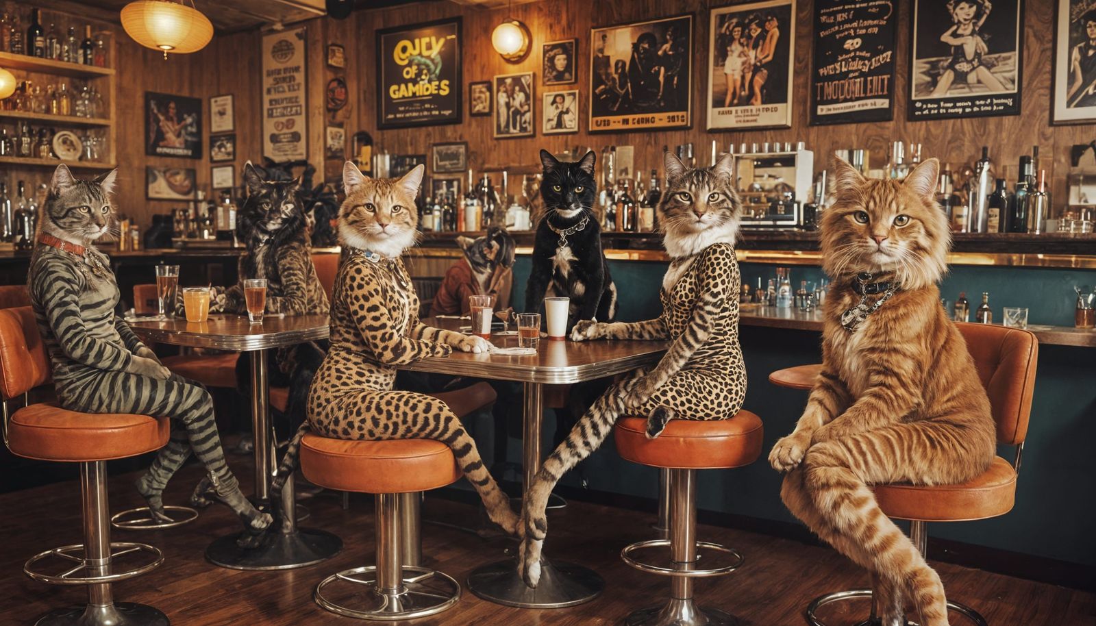 70's Cats Playing Disco Funk Music