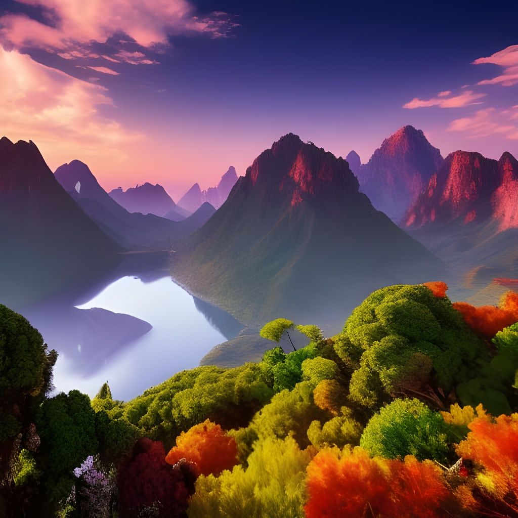 Jungle Planet with Snakes: Digital Matte Painting