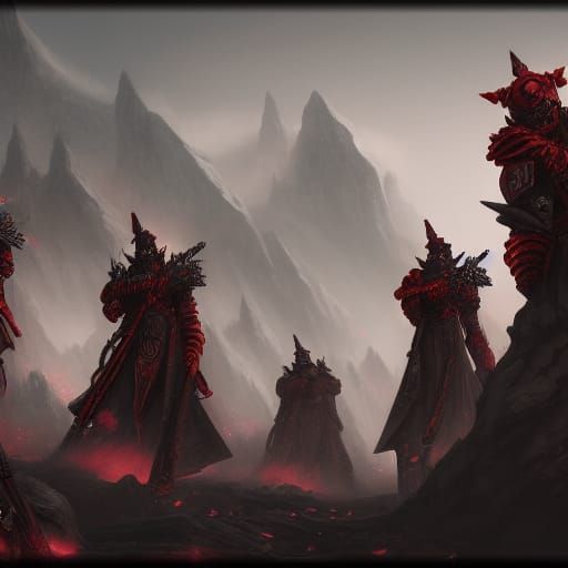 Black Legion Guards in Detailed Matte Painting