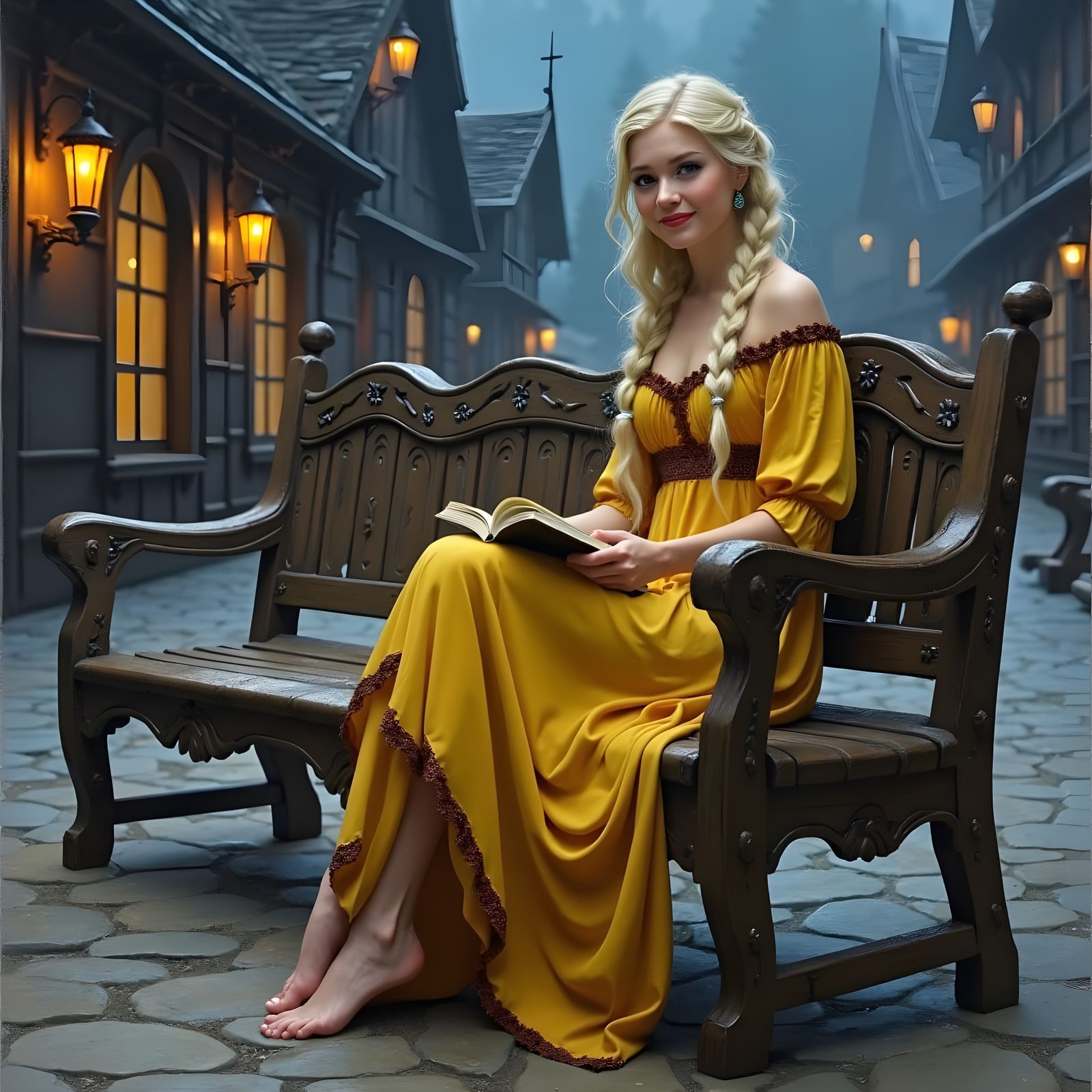 Lofn, Norse Goddess of Love, in Village Square