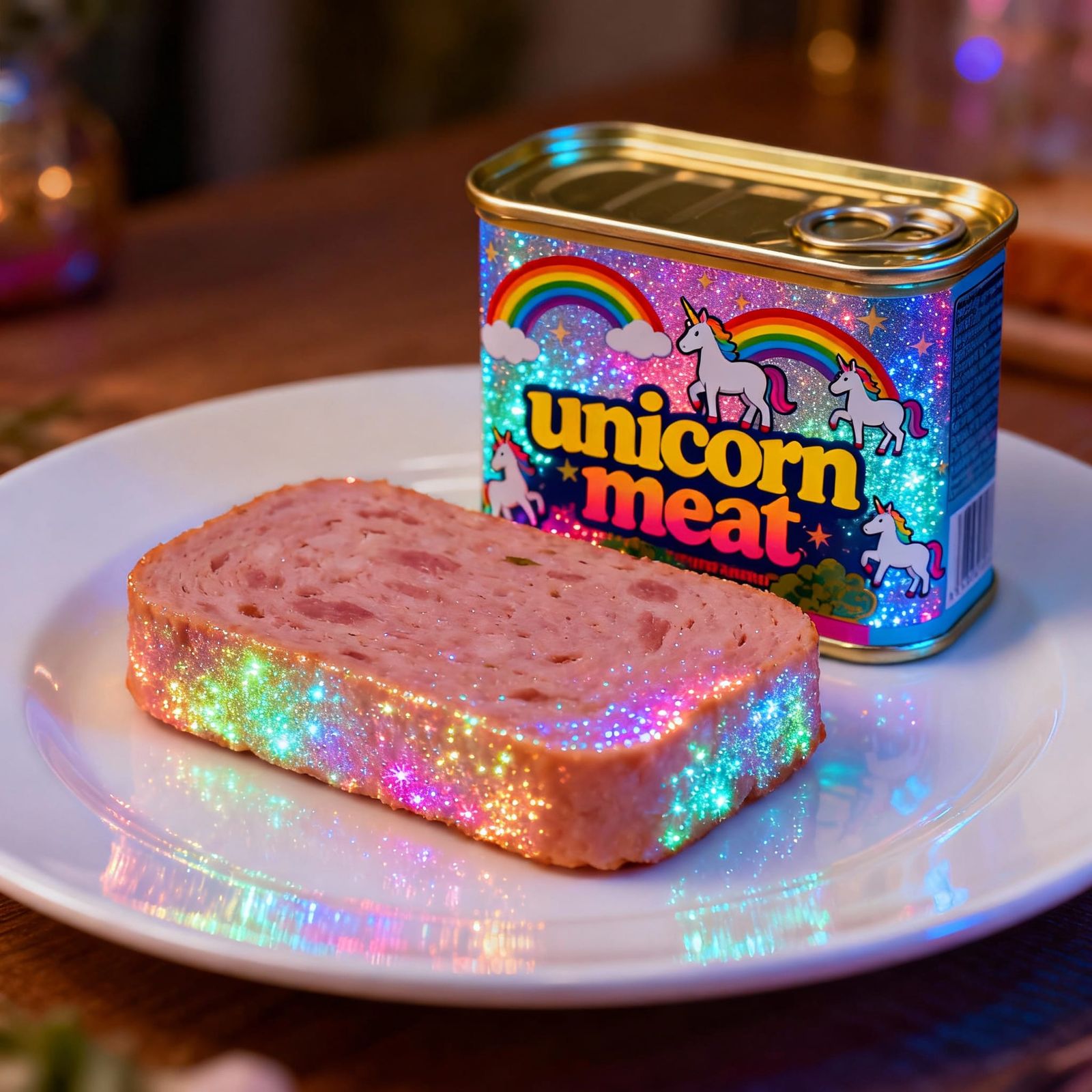 Canned Unicorn Meat Promotional Photo