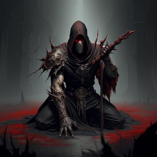 Ethereal Flagellant in Crimson Robes