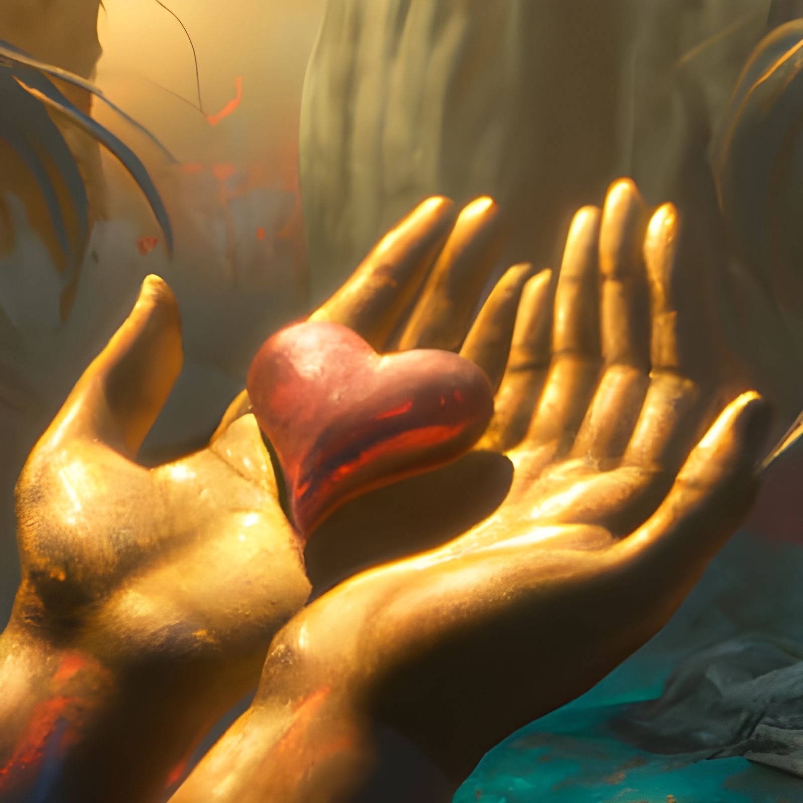 Heart on Palm: Dark Fantasy Concept Art