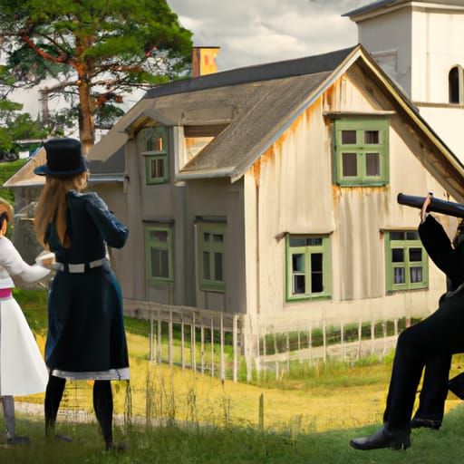 Vicar Firing a Gun at a Belltower, 19th Century