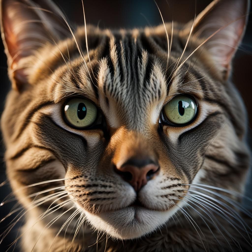 Detailed Cinematic Cat Photo, Professional Photography