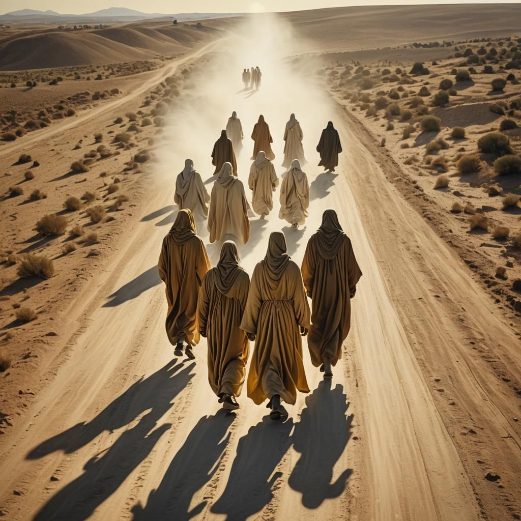 Jesus Leads Disciples to Jerusalem: Surrealist Dream