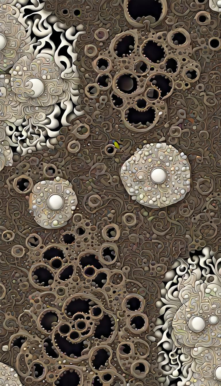 Detailed Black and White Fractal Design in Digital Art